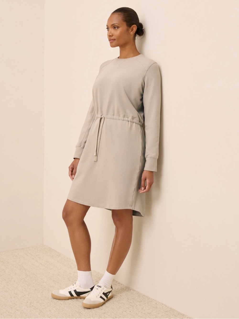 Pact Women’s Heather Grey CloudKnit Sweatshirt Dress - Size M - NWT